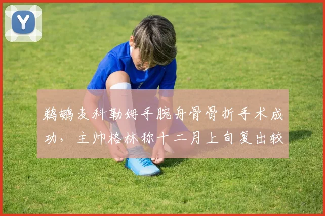 鹈鹕麦科勒姆手腕舟骨骨折手术成功，主帅格林称十二月上旬复出较为现实